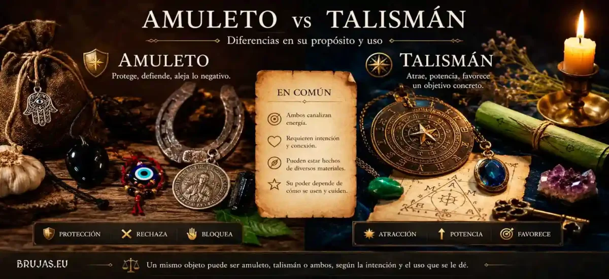 Diferencia entre amuleto, talismán y objeto ritual