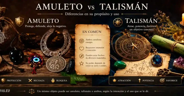 Diferencia entre amuleto, talismán y objeto ritual