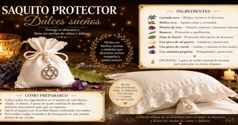 Saquito protector Dulces sueños: un amuleto para dormir bien